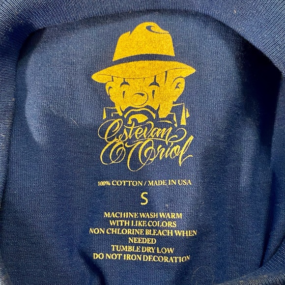 Authentic Limited Edition Super Bowl Colors Estevan Oriol Classic LA Fingers Tee - Picture 5 of 8